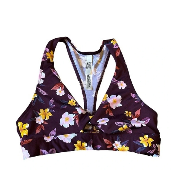 PINK Victoria's Secret Other - Victoria’s Secret PINK Small Maroon Floral Twist Front Bralette